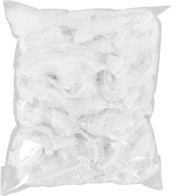 一次性免撕保鮮膜套家用食品級保鮮罩廚房剩飯菜鬆緊保鮮膜, 1個, 白色50個裝-OPP袋:拉伸長度35cm