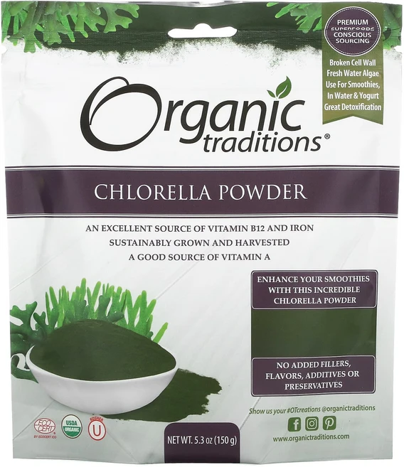 오가닉 트래디션 클로렐라 가루 분말 스무디첨가 150g, 1개 - 쿠팡