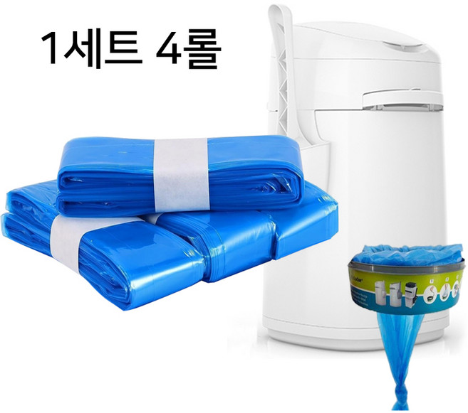 굿앤솔리드 리터락커 호환 리필 에어씰 비닐 두꺼운 봉투 4개 롤 세트, 1세트, 10L