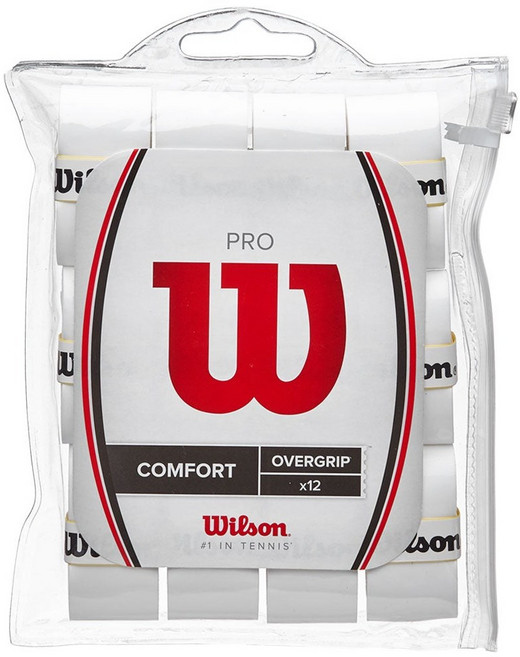 윌슨 라켓용 프로 오버그립 12p WRR9365WH, 화이트, 1개