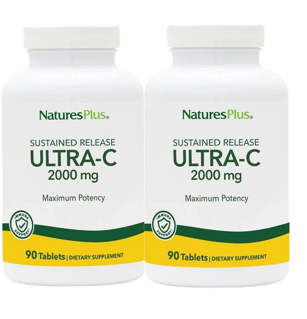 NaturesPlus 네이처스 플러스 울트라 비타민 C 2000mg, 90정, 2개 - 쿠팡