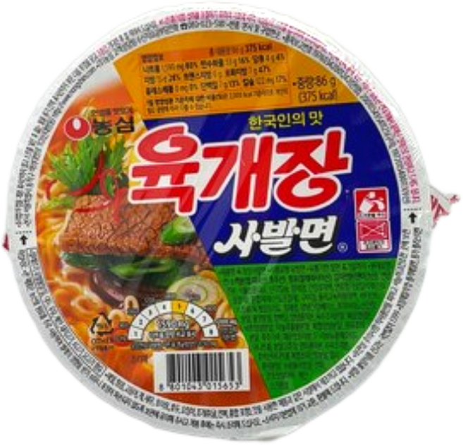 육개장 사발면 86g, 6개
