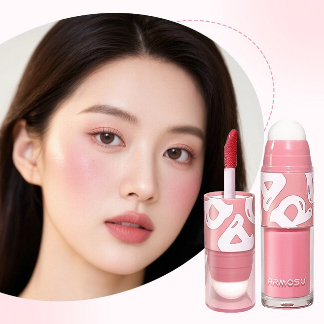 워터 블러셔 자연스러운 발색 톤업 지속력 촉촉 리퀴드 블러셔, 1개, 스트로베리 핑크+구아바 핑크+로즈 레드