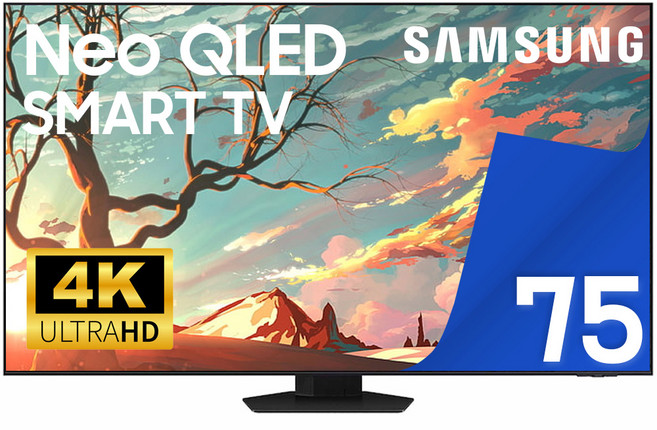 삼성 TV 75QN85 네오 QLED 4K 189cm(75인치) 미니LED 스마트 티비 유튜브 넷플릭스 디즈니 미러링, 방문설치, 벽걸이형, 75형