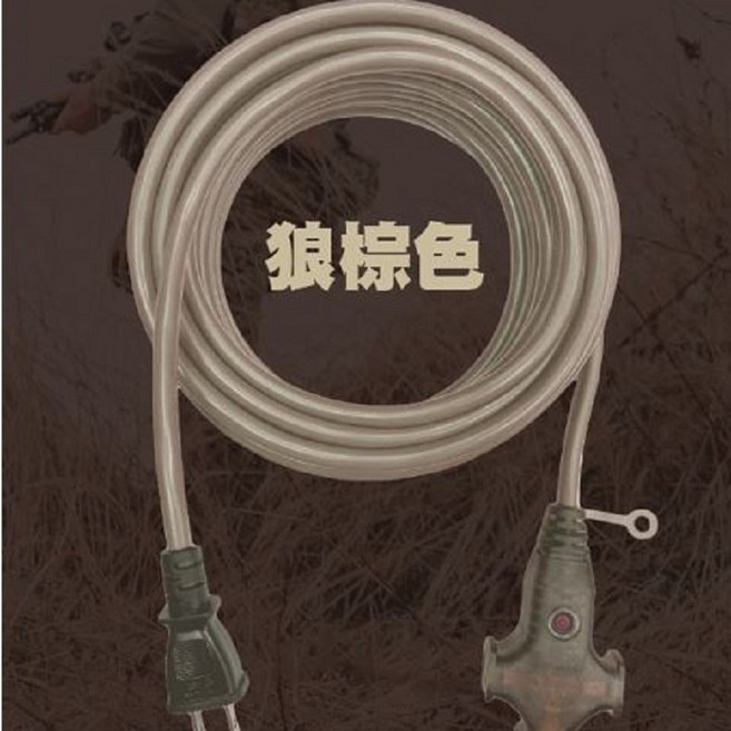 ipro 岳峰戶外 軍風動力線 台灣製造 延長插座 露營延長線, 沙色, 1個