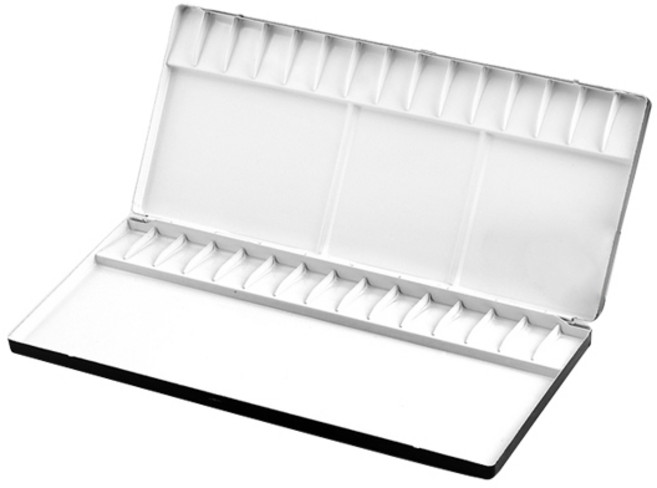 흥일 알루미늄 수채화 팔레트 30칸 철 파레트 No.430