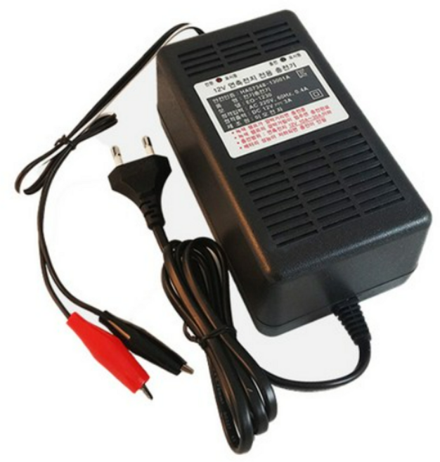 이오전자 연축전지전용 12V 3A 배터리 자동충전기 EO-1230, 2개