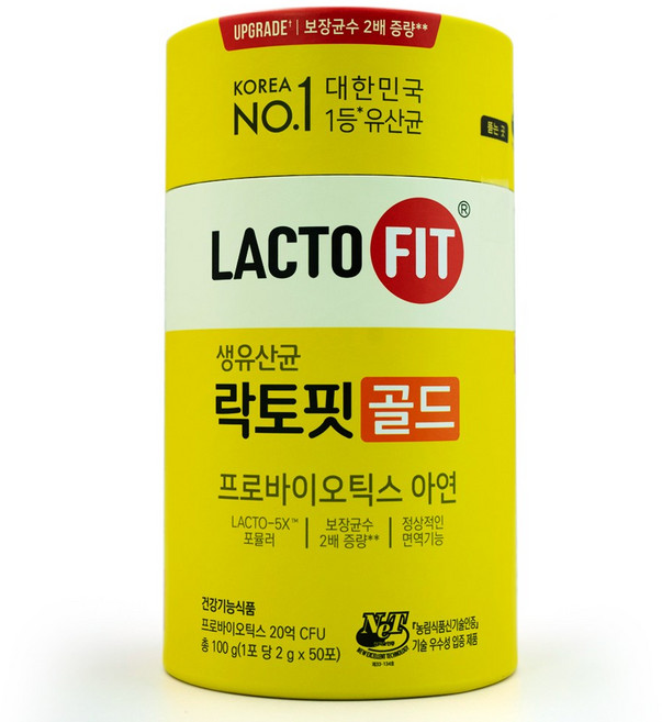 락토핏 생유산균 골드 2g x 50포 1통, 50개