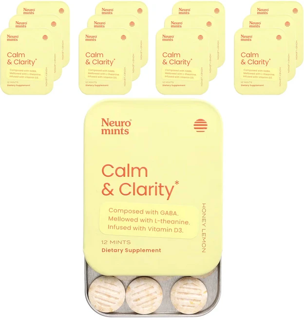 NeuroGum NeuroMints Calm & Clarity 허니 레몬 12팩 각 12개, NeuroGumNeuroMintsCalmClarity허 - 쿠팡