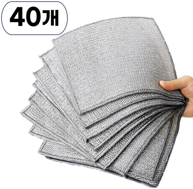 호아인터 노스크래치 찌든때 무흠집 수세미, 1세트, 40개입