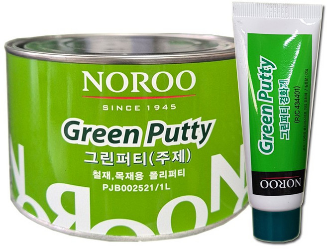 노루페인트 목재 철재 자동차용 보수제 그린퍼티 1L, 1개