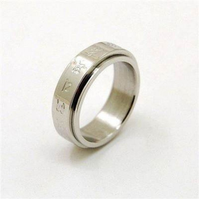 金屬刻字數字戒指