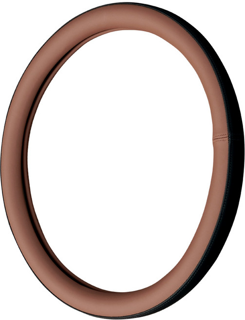 루젠 그랜저 GN7 자동차 핸들커버 투톤 스티어링, 카멜(인디고브라운)