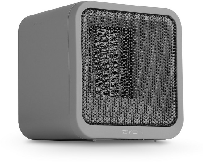 미니 전기 온풍기 PTC 히터 휴대용 저소음 온풍기 소형 팬히터 사각 탁상용 캠핑 온풍기 저전력 450W 쾌속온풍, 다크그레이