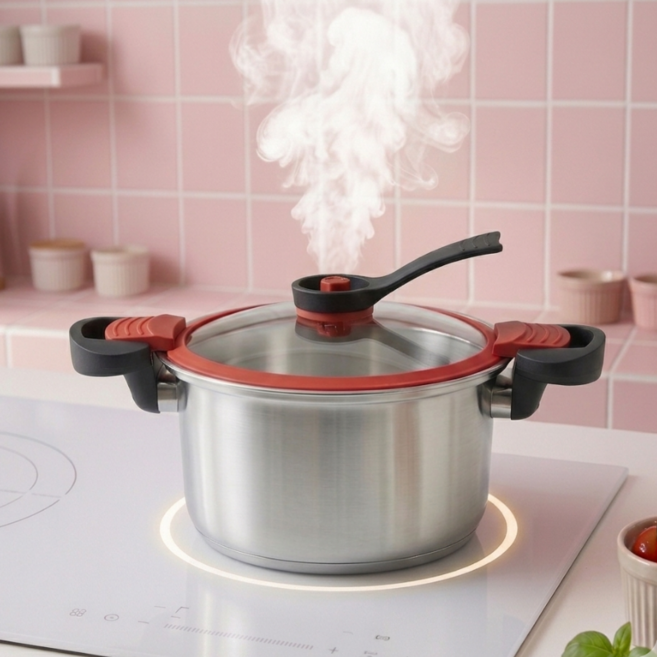 다드신 스텐 저압냄비 밀폐 진공, 1개, 304스텐, 5L