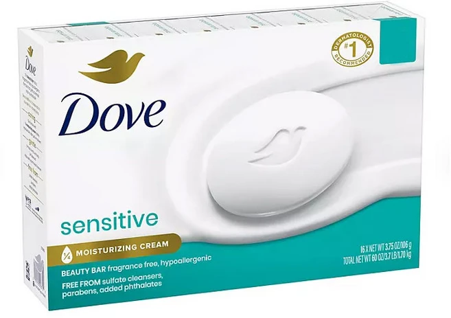 [내일도착]판매-케이(K)타운 미국산 도브 센서티브 스킨 바 비누 106g X 2개 4개 8개, 3개입 - 쿠팡