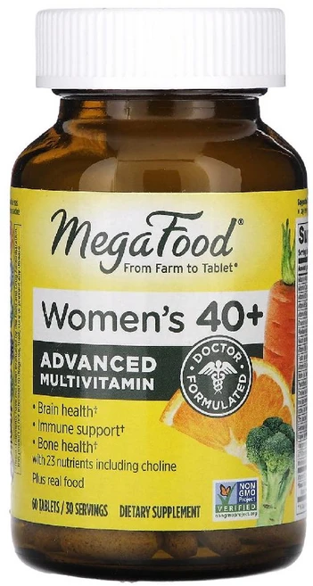 메가푸드 종합비타민 만40세이상 여성용 멀티비타민 Multivitamin 60정, 1병 - 쿠팡