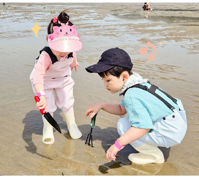 다다 어린이 멜빵장화 유아동 갯벌체험 해루질 가슴장화
