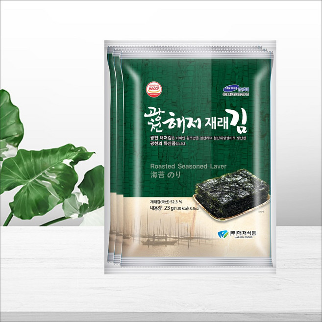 광천해저김 해저전장김(23g)-3번들 36봉, 1개, set