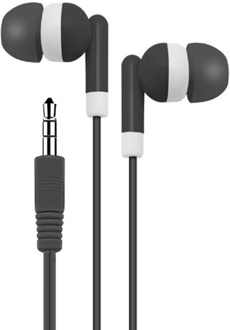 馬卡龍 3.5mm 電腦 手機 平板 無麥克風 有線耳機, 黑色, HSF-E033 BLACK
