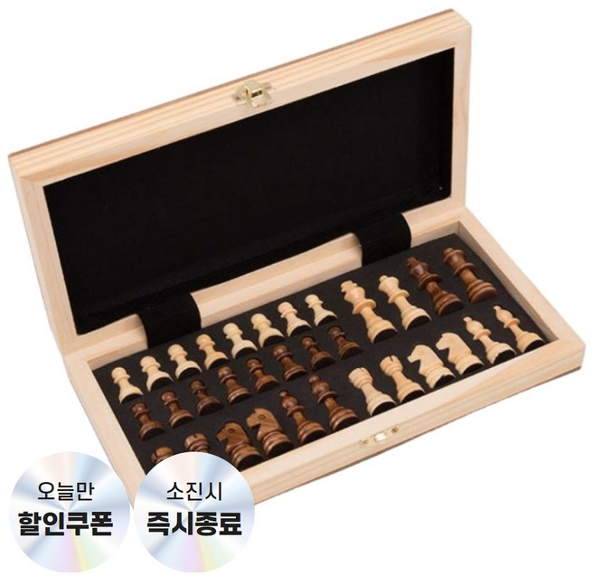 라두나 원목 자석 체스게임 고급형 40 x 40 cm, 나무색상, 1개