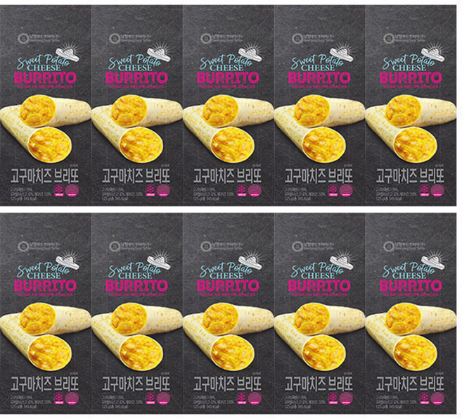 남향푸드 또띠아 브리또 고구마치즈 125g x 10개 냉동 또띠아