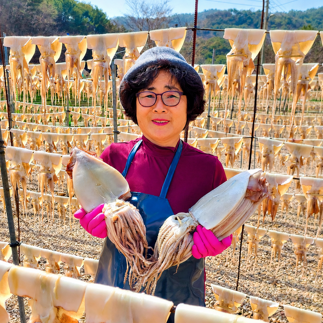 오징어엄마 원양산 반건조오징어 피데기 반건오징어, 1개, 반건조 (왕특대) 10마리 (2kg이상)