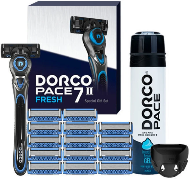 페이스7투프레시 면도 풀세트 (면도기 + 면도날15개(본품포함) + 쉐이빙폼 250ml + 헤드케이스), 1개 - 쿠팡