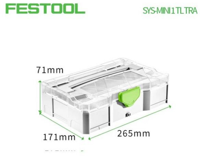 FESTOOL 시스테이너 포트 다기능 자동차 가정용 하드웨어 액세서리 보관함 미니 SYS-MINI 1 TL TRA M112, 1개