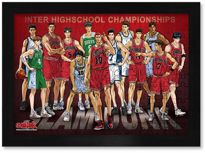 슬램덩크 인터하이스쿨 챔피언십 직소 퍼즐+액자 세트 애니메이션 1000피스, 액자색상선택, 1세트