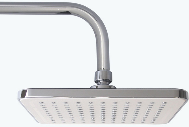 국산 사각 해바라기 샤워기 헤드 화이트 611 폭포수 레인샤워 수전, 사각 해바라기샤워기 611 화이트, 1개