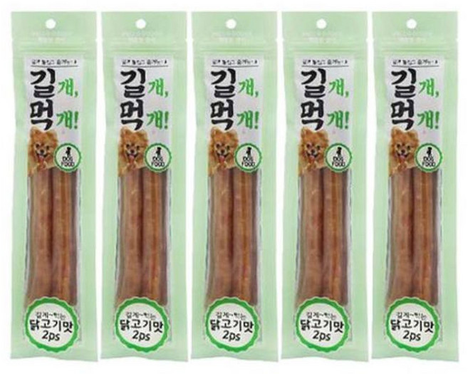 헬로도기 강아지 길개먹개 스틱 간식, 5개, 닭고기, 64g