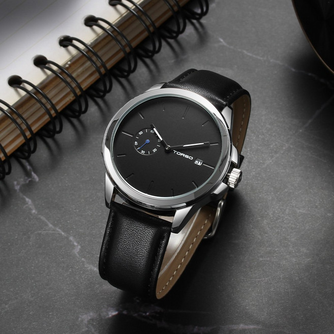 TORSO 토르소 T106L 콤베 인그레이빙 워치 남자 가죽 시계