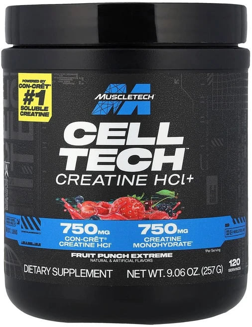 머슬테크 Cell Tech CREACTOR 크레아틴 프루트 펀치 익스트림 269g(9.51oz), 무맛, 1개, 269g - 쿠팡