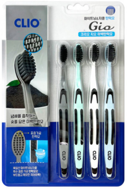 크리오 지오 미백탄력모 화이트닝&차콜 4입 x 1개 초특가, 1세트, 4개입, 일반모