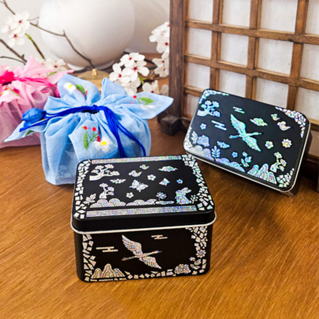 오늘놀이 반짝반짝 전통 자개 보석함 홀로그램 스티커 포함 DIY 키트 나전칠기 틴케이스 KC인증, 전통 자개함, 1개