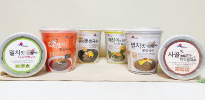 멸치맛톳쌀국수 완도해조쌀국수 바다가득히 면 김치 다시마 해초 사골 맛보기패키지-6가지맛 각 1개씩, 1세트, 86g