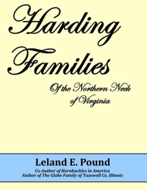(영문도서) Harding Famillies of the Northern Neck of Virginia Paperback, Solutions Press, English, 9798986451718