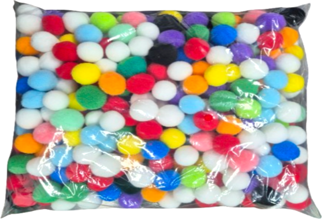 고래아트 국산 25mm 폼폼이 뿅뿅이 대용량, 혼합색