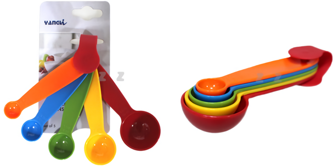 1t스푼 계량스푼 5종세트 1.25ml 2.5ml 5ml7.5ml 15ml 베이킹 다용도, 1개