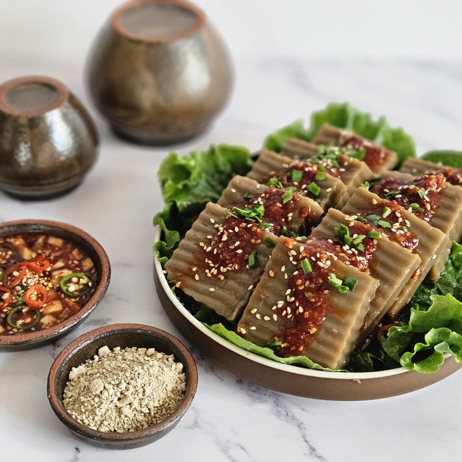 [이재하김치] 곤드레밥집 탱글하고 쫀득한 수제 도토리묵, 1개, 400g