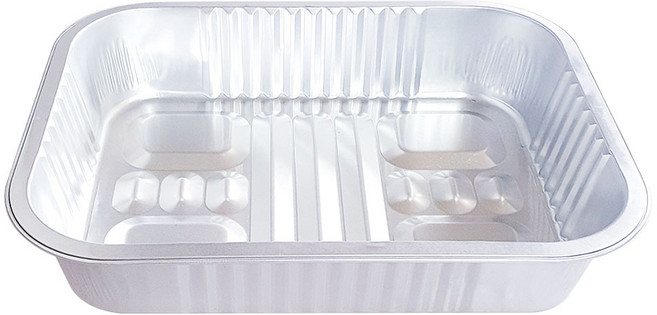 알루미늄 배달용 포장용기 캠핑용기 은박 사각용기 1485ml 실버 용기만 (뚜껑X), 1세트, 70개