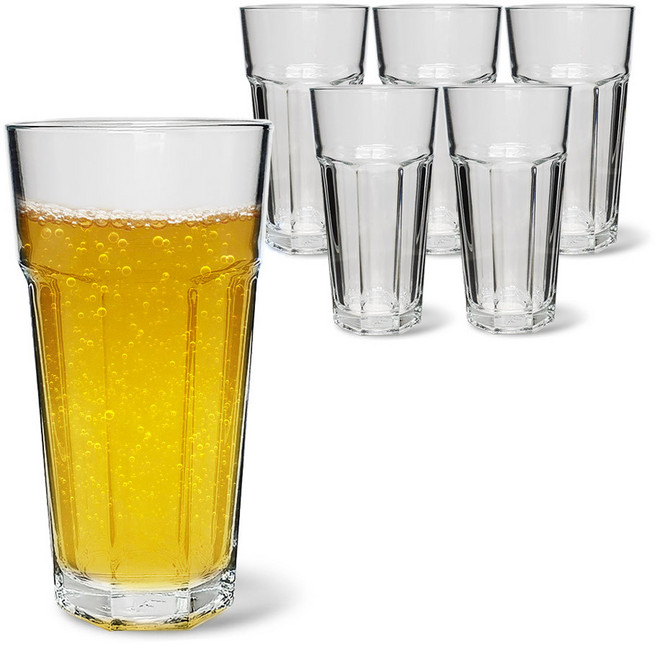 다이아글라스 팔각 텀블러 360ml 유리컵 6P 세트, 1개