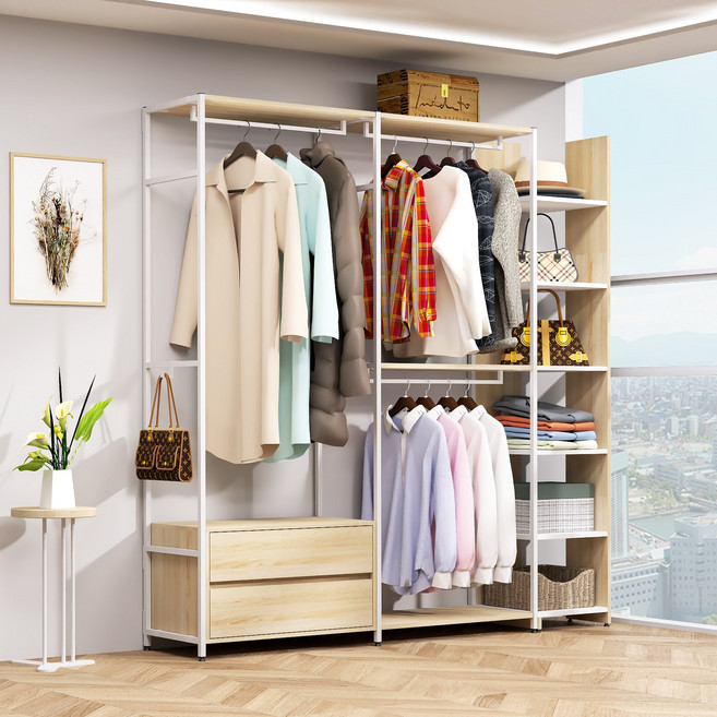 도노스틸 올리카 WC8 철제드레스룸 시스템행거 연결옷장 깊이 40cm, 화이트