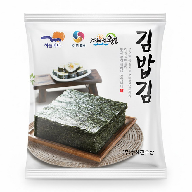 하늘바다 청해진 구운 김밥김 100장 (220g), 1개