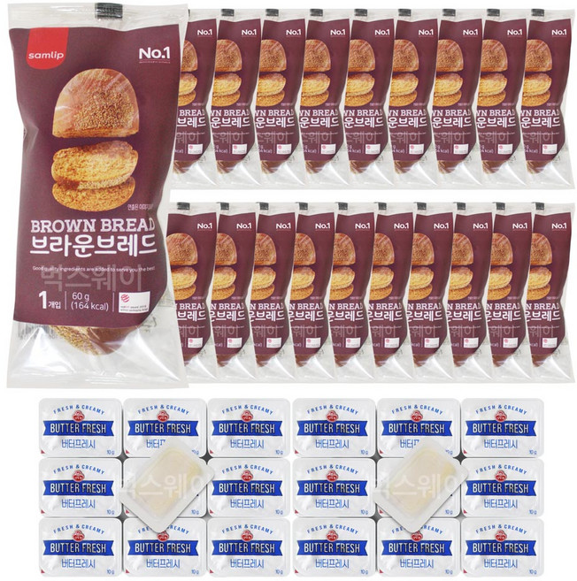 벅스웨이 브라운브레드 20개+버터후레시 20개, 1.4kg, 1개