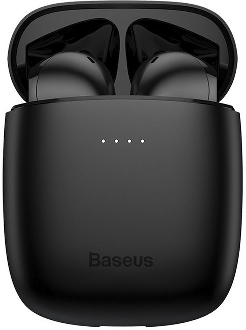 베이스어스 엔콕 트루 와이어리스 블루투스이어폰, Black, W04