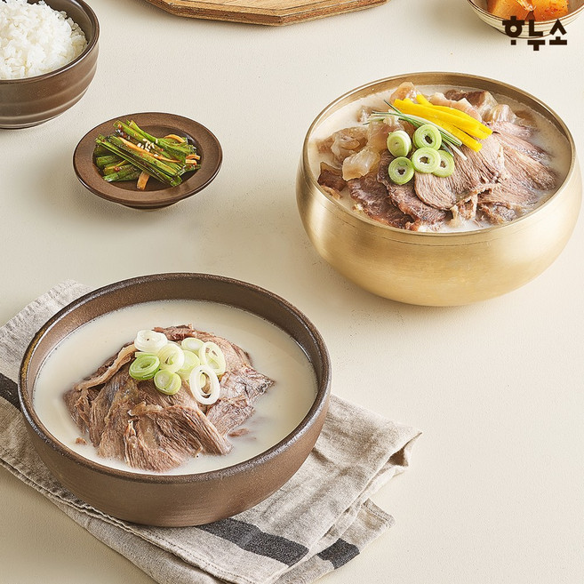 하누소 한우사골 고기곰탕 3팩+보양곰탕 3팩, 6개, 700g