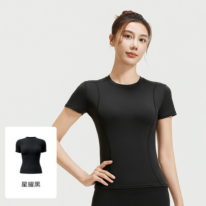 聚衣堂 瑜伽服 運動健身緊身跑步吸汗短袖上衣