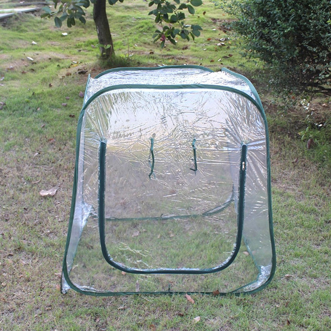 원터치 미니 비닐하우스 소형온실 가정용비닐하우스 베란다 옥상 98x98x98cm, 1개